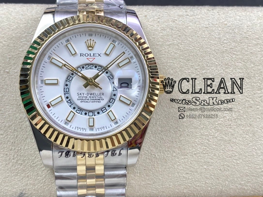 0336c2a5d52557dd7129a582fb357fb3 ROLEX SKY-DWELLER WHITE DIAL 42MM - Image 1