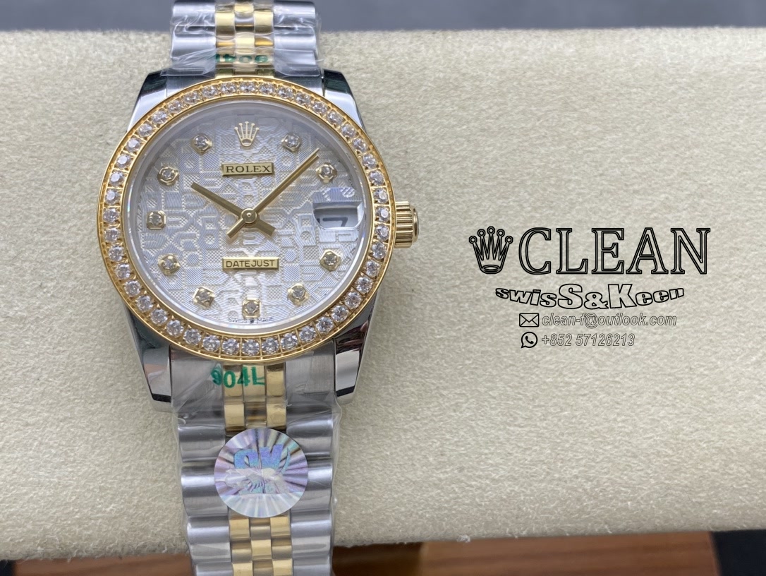 097607aca1438c09e995d5bcbffabdc3 ROLEX LADY-DATEJUST WHITE DIAL 31MM - Image 1