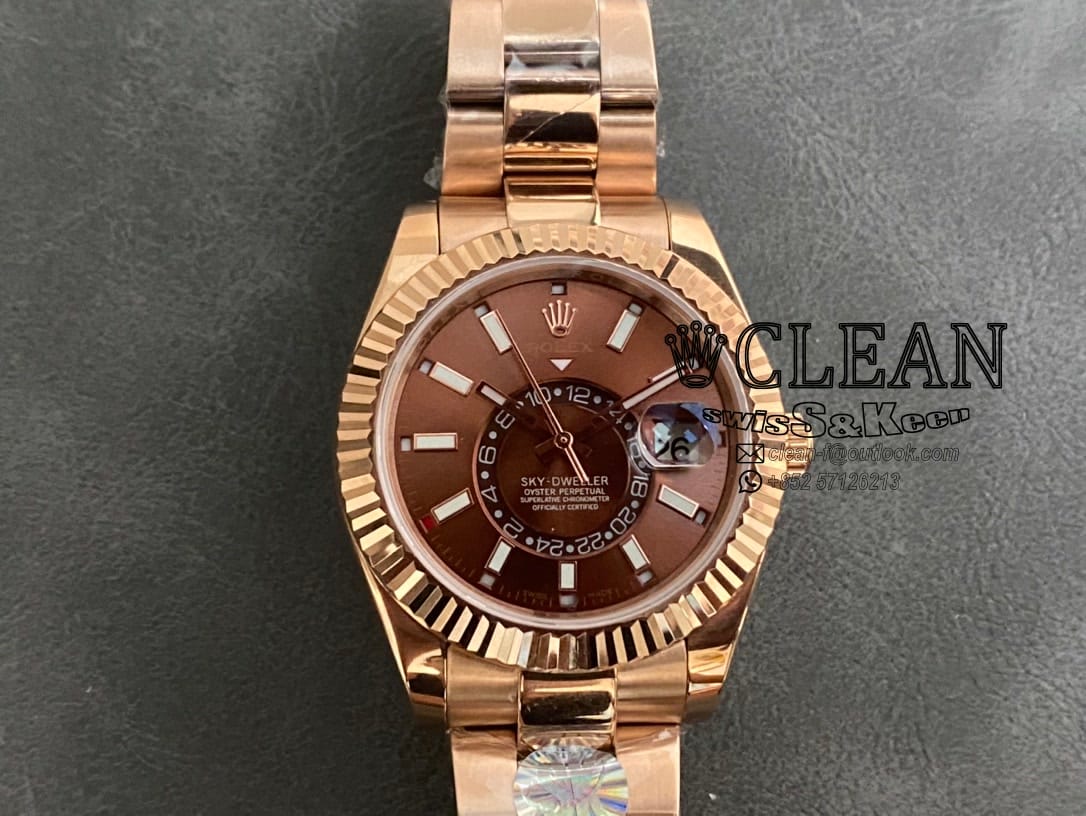 09fedadc3808eb02d73ddb4296637ae3 ROLEX SKY-DWELLER BROWN DIAL 42MM - Image 1