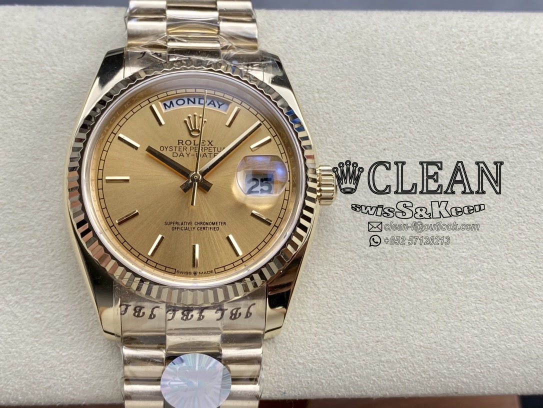 1f9aa1ec66f0d42674070370f986f551 ROLEX DAY-DATE GOLD DIAL 36MM - Image 1