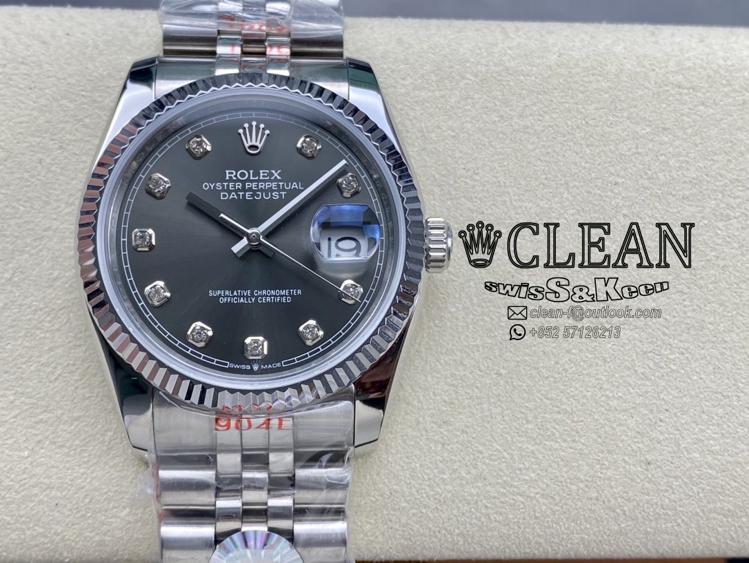 24b4252886046b94aef38e4718e0b4e4 ROLEX DATEJUST BLACK DIAL 36MM - Image 1