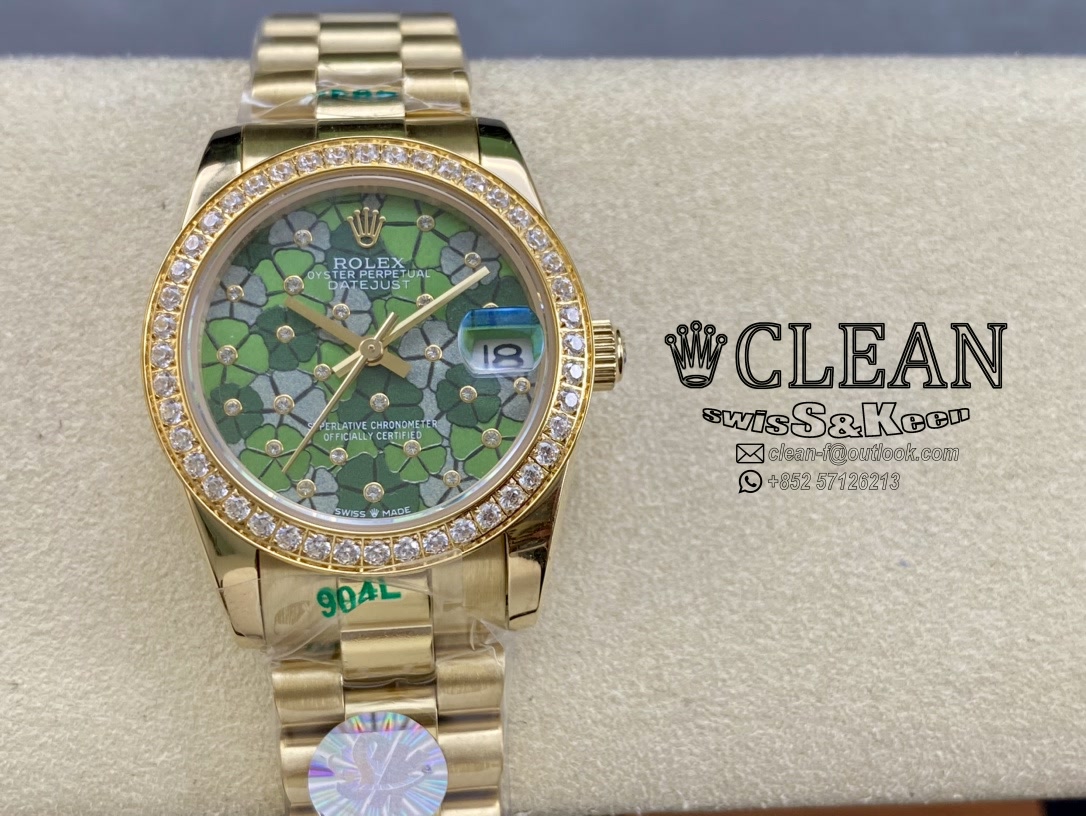 35fcbc9cb9308752f4d558982cca2273 ROLEX LADY-DATEJUST GREEN DIAL 31MM - Image 1