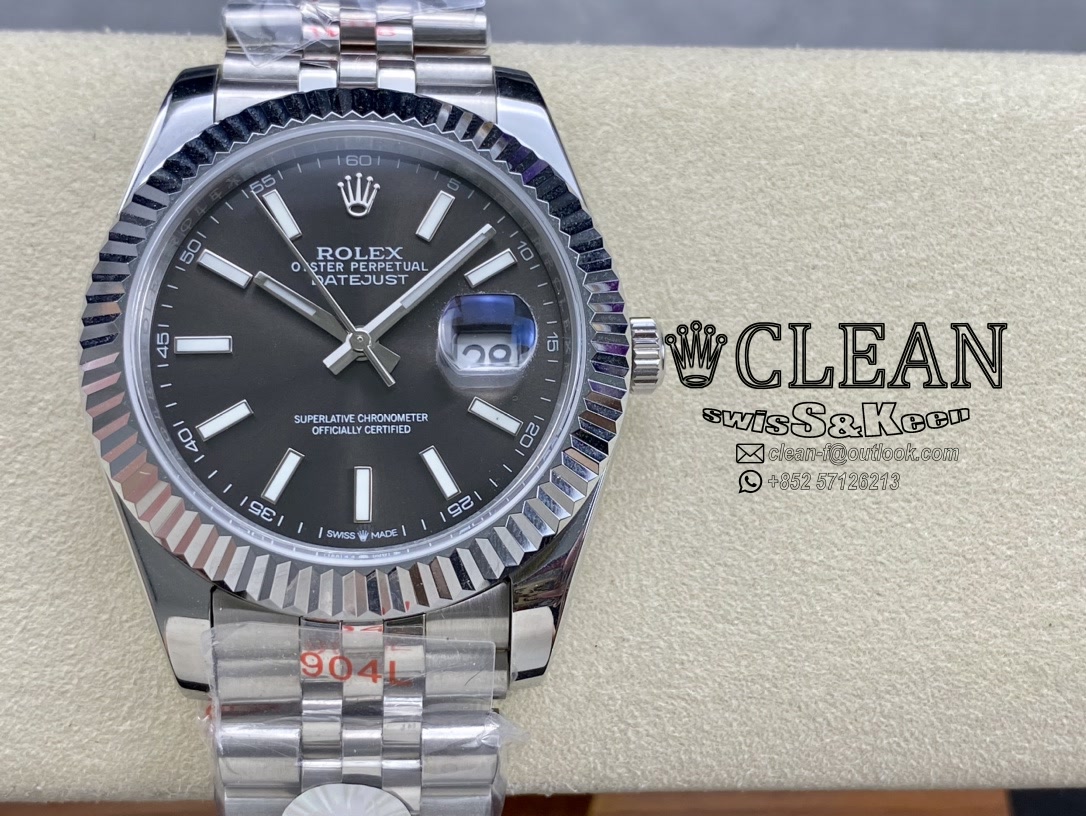 385bf4e4c763e1bd758a2ea7bdb43e5a ROLEX DATEJUST BLACK DIAL 41MM - Image 1