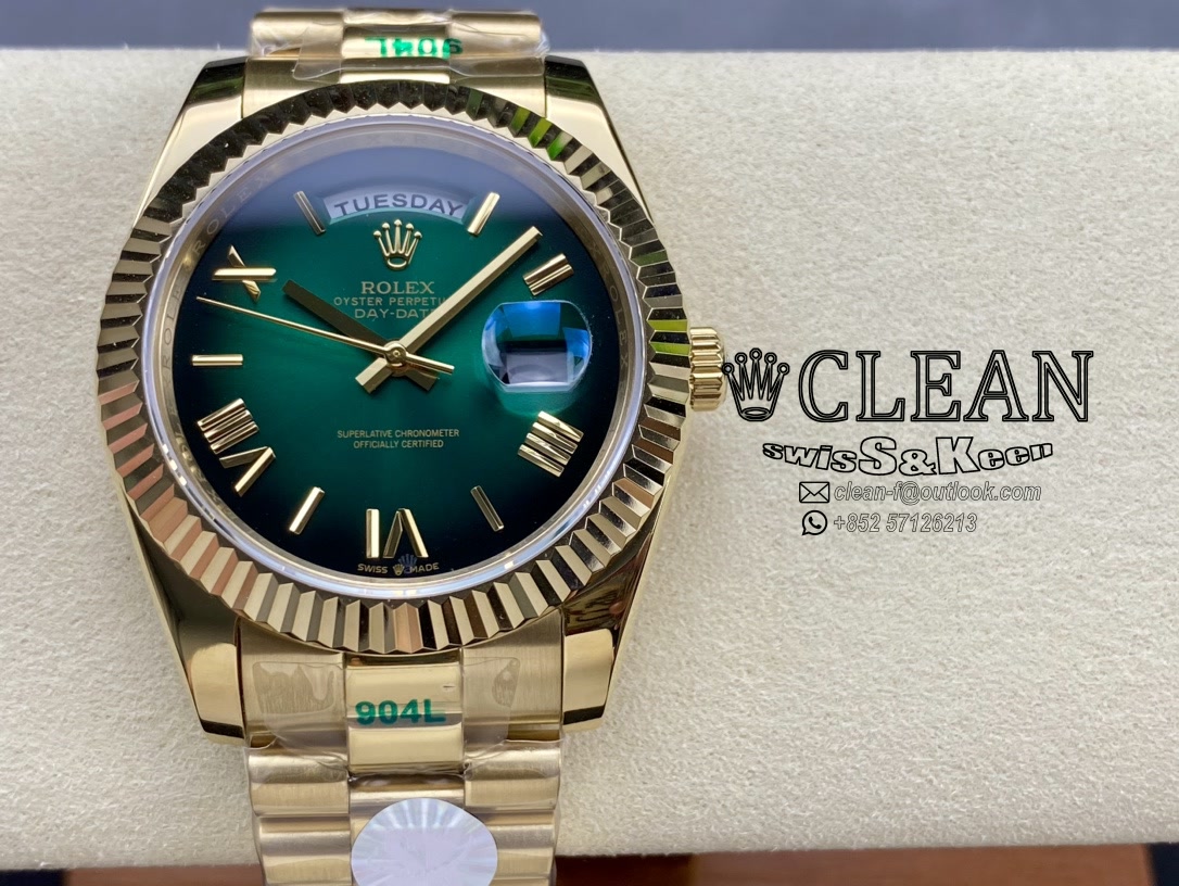3dcf2be2974090c21c5b43f9351593af ROLEX DAY-DATE GREEN DIAL 40MM - Image 1