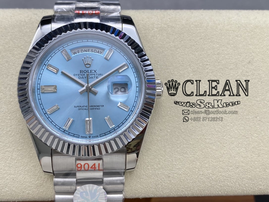 3eb8008575fcecfba7f3ad146a644a3b ROLEX DAY-DATE BLUE DIAL 40MM - Image 1