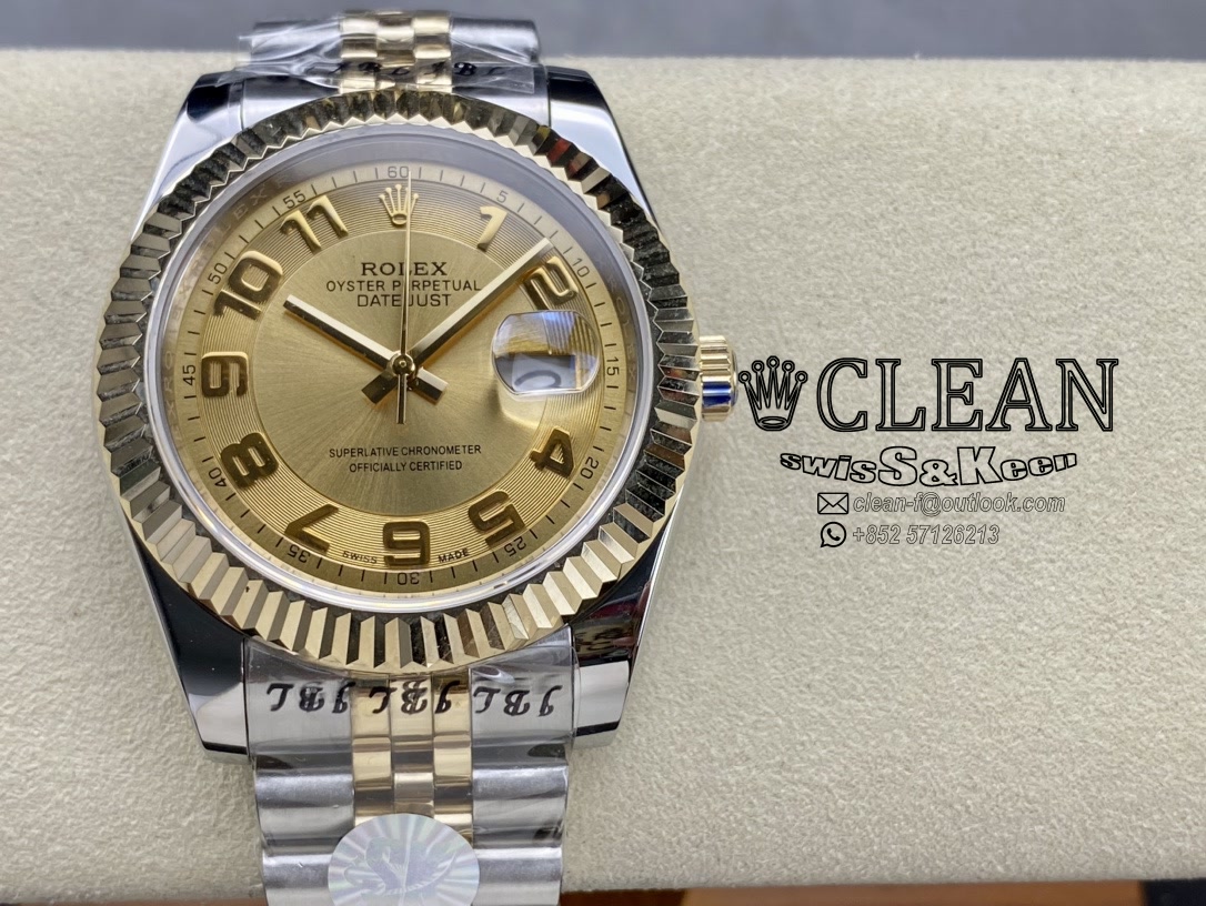 4551508d4d612c85f13c68505d350eff ROLEX DATEJUST GOLD DIAL 41MM - Image 1