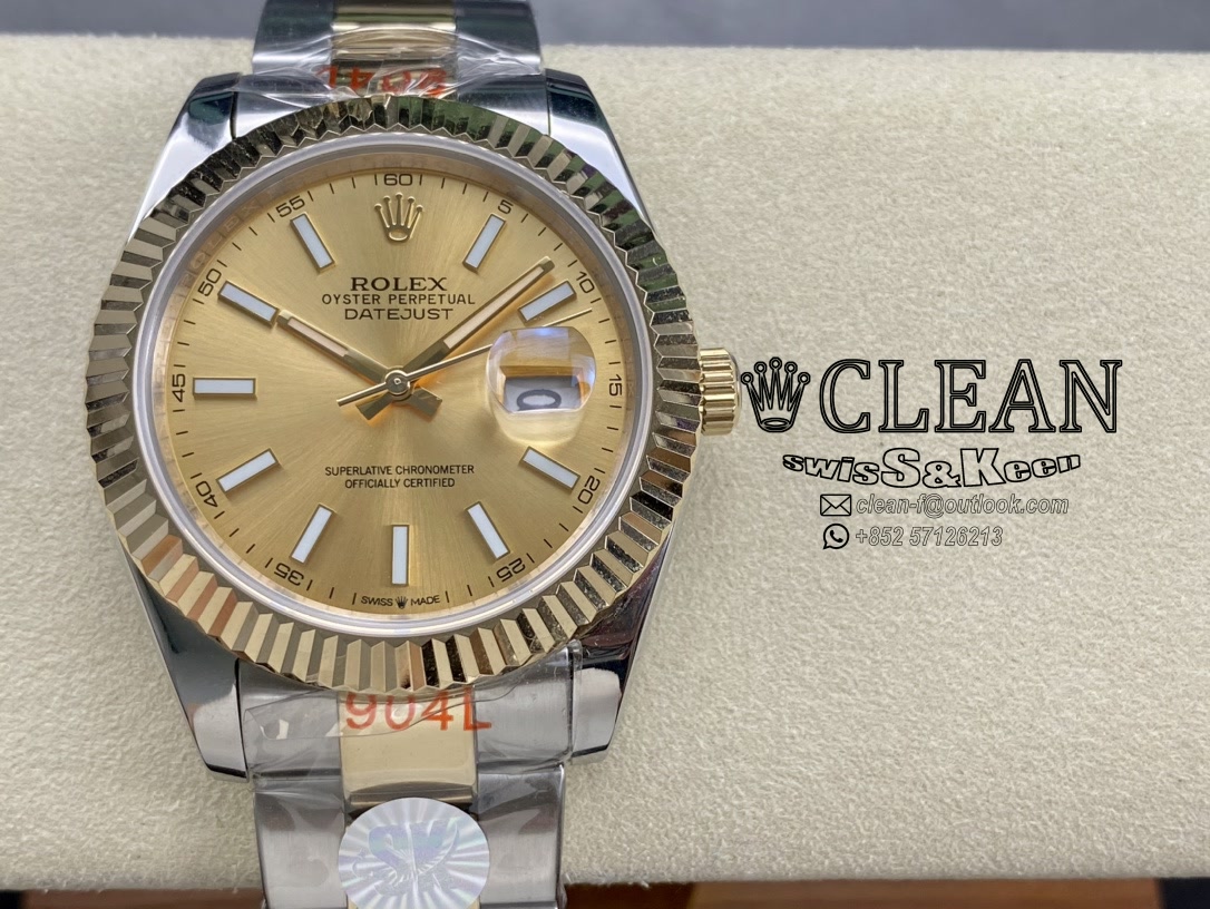 4e2bd36b5635dd2bd5eb2cd37f13ed50 ROLEX DATEJUST GOLD DIAL 41MM - Image 1