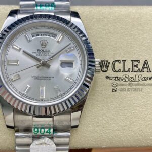 ROLEX DAY-DATE SILVER DIAL 40MM
