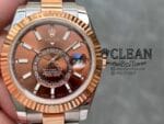 ROLEX SKY-DWELLER BROWN GOLD DIAL 42MM