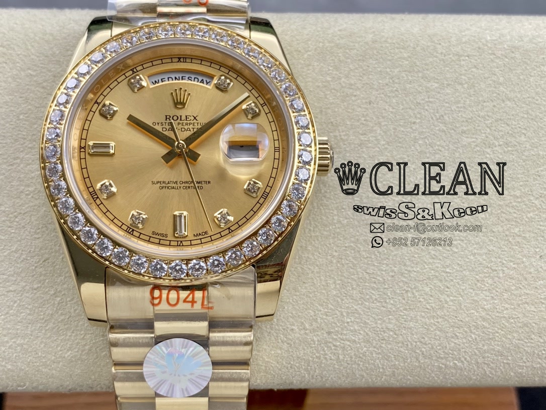 60fdeff4848e7d6dc90bfe2b10f9358e ROLEX DAY-DATE GOLD DIAL 40MM - Image 1