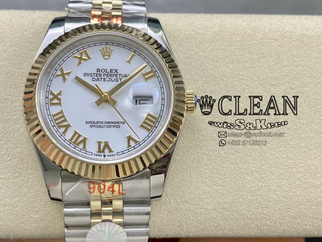 68c28ce64554cc14ed971e480d578151 ROLEX DATEJUST WHITE DIAL 41MM - Image 1