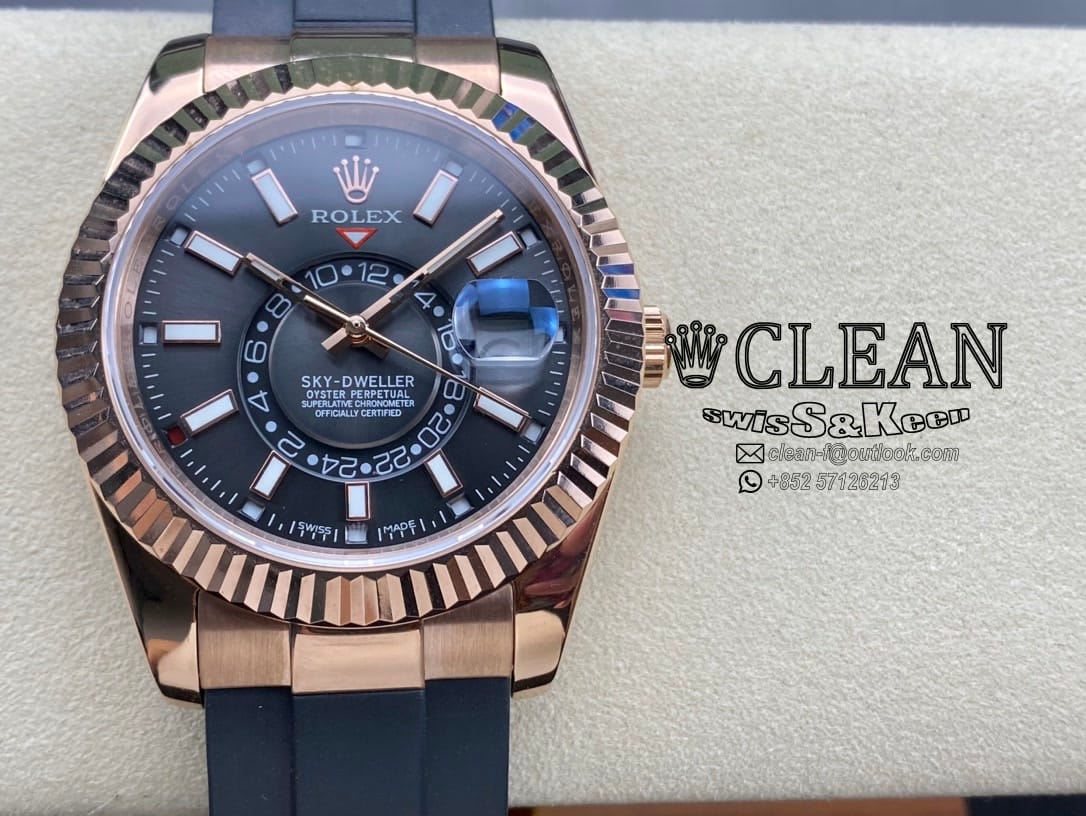 6bfd8018a0d9df830c97248f01d5cbbe ROLEX SKY-DWELLER BLACK DIAL 42MM - Image 1