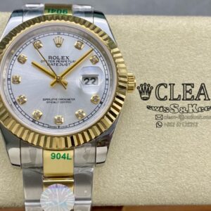 ROLEX DATEJUST SILVER DIAL 41MM