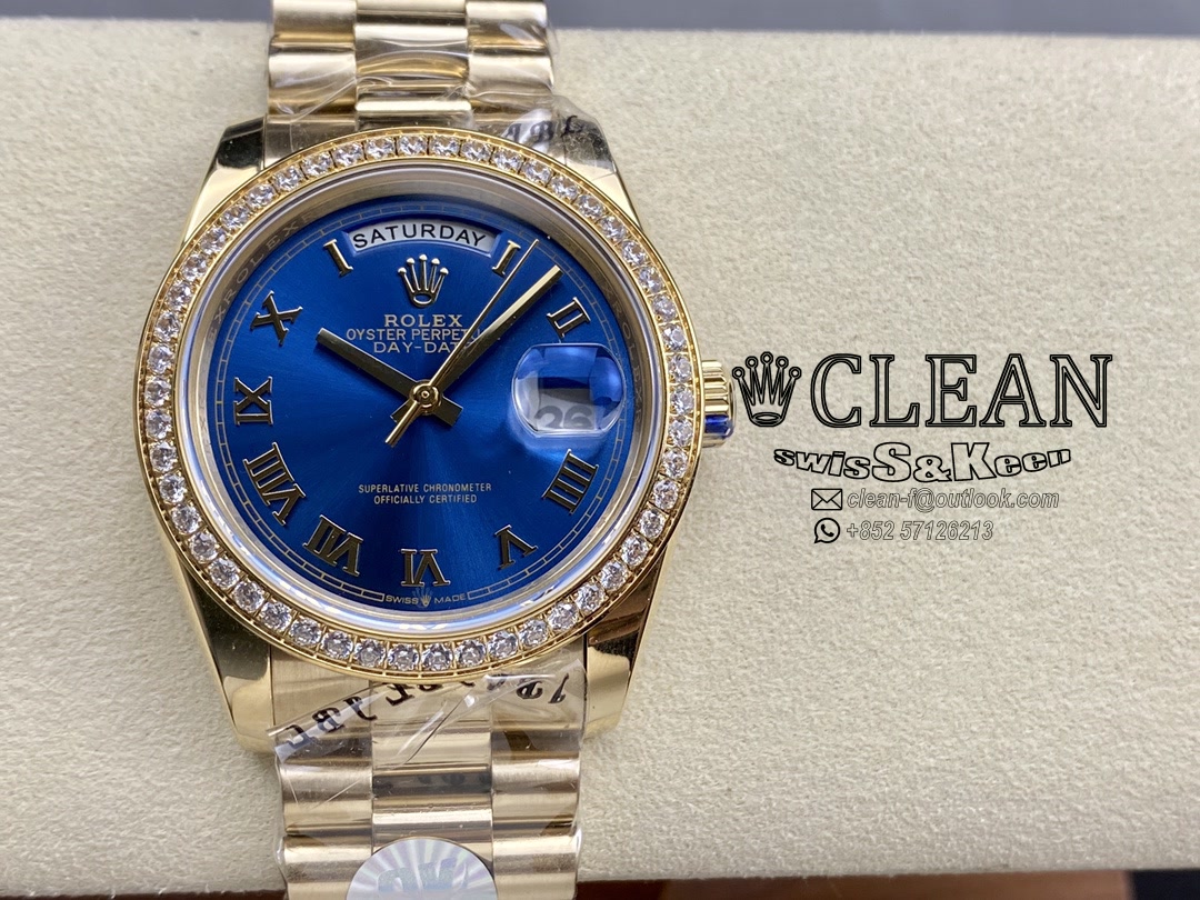 803cc85f5718e9bd0d7b91f05df80b7c ROLEX DAY-DATE BLUE DIAL 36MM - Image 1