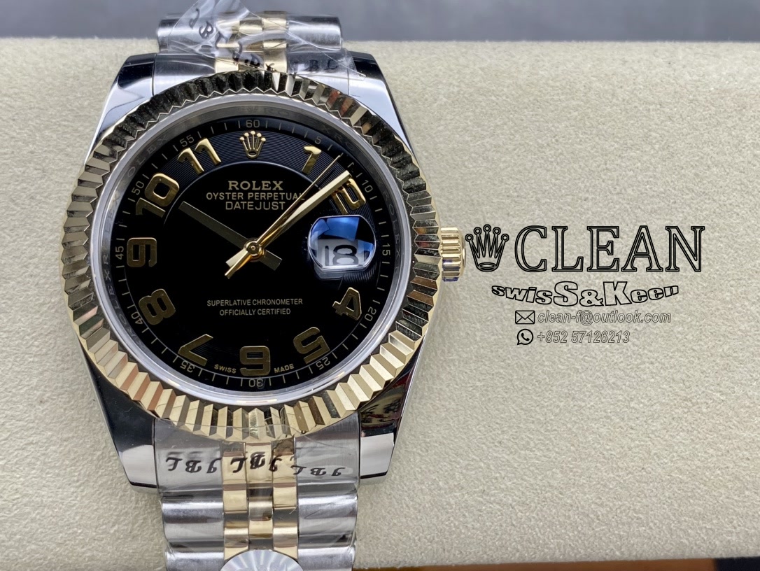 827223c7cae09f7cf63a4ec0026d7a26 ROLEX DATEJUST BLACK DIAL 41MM - Image 1