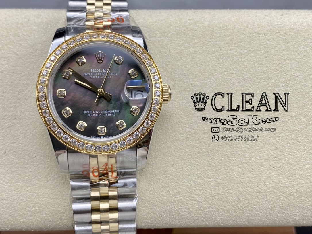 90337f5bf126a826357798740b2576c8 ROLEX LADY-DATEJUST BLACK DIAL 31MM - Image 1