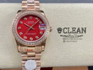 ROLEX LADY-DATEJUST RED DIAL 31MM