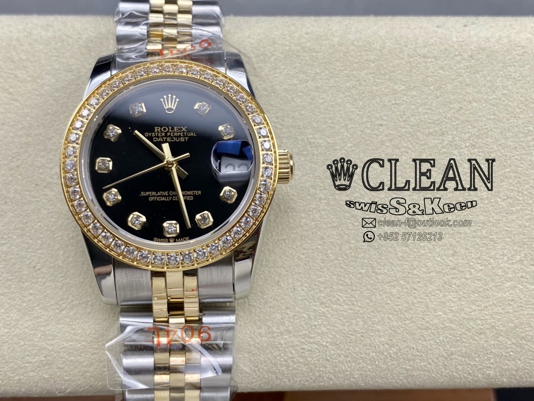 c87efeebc9db15d79100b33ee4fc7a61 ROLEX LADY-DATEJUST BLACK DIAL 31MM - Image 1