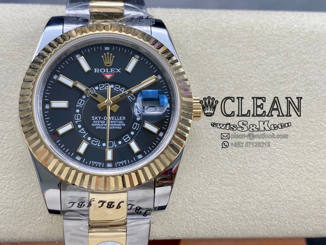 ca1a650bd5e31f5d8e223bd8406692a4 ROLEX SKY-DWELLER BLACK DIAL 42MM - Image 1