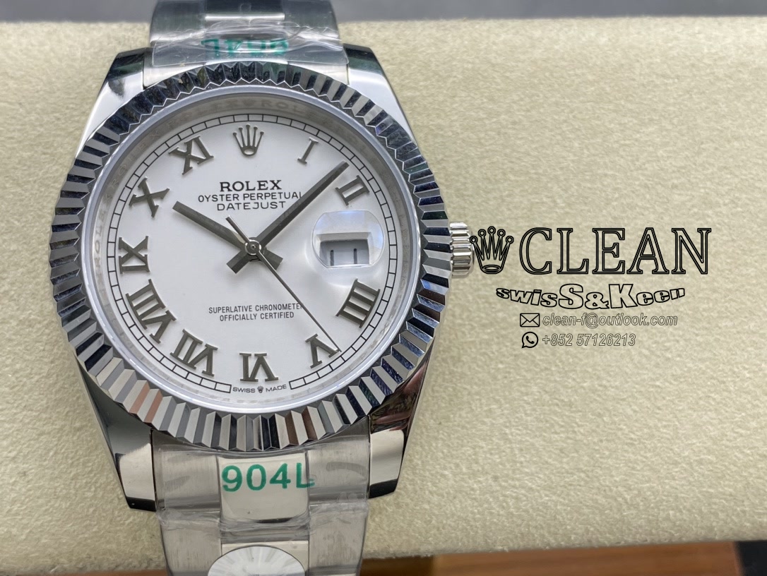 cc30cc9d75db7504943460792bcb0f8e ROLEX DATEJUST WHITE DIAL 41MM - Image 1