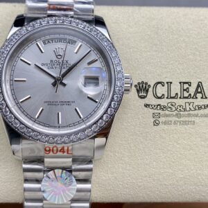 ROLEX DAY-DATE SILVER DIAL 36MM