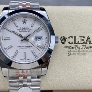 ROLEX DATEJUST WHITE DIAL 41MM