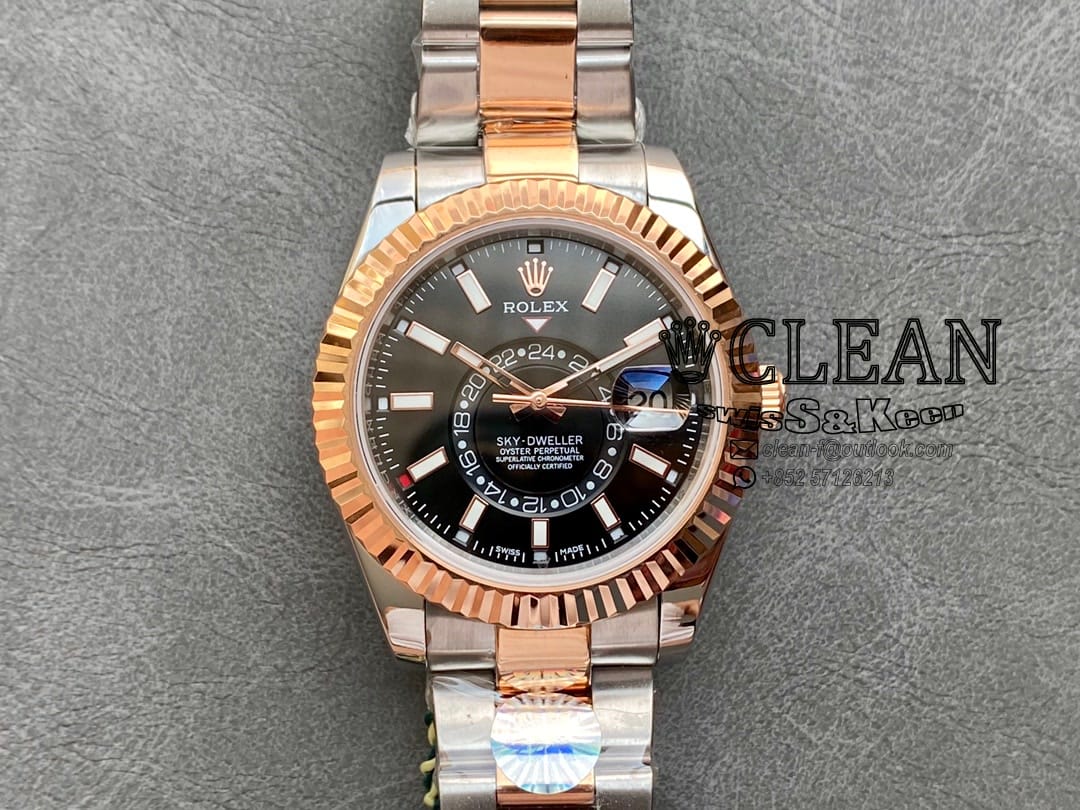 f6477b08fe62b881882d249f676d4ade ROLEX SKY-DWELLER BLACK DIAL 42MM - Image 1